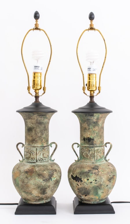 Ancient Greek Revival Amphora Table Lamps, 2 (1 of 7)