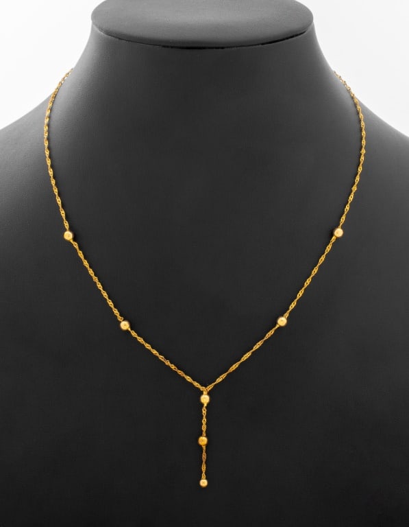 Italian 14K Yellow Gold Y-Necklace (1 of 4)