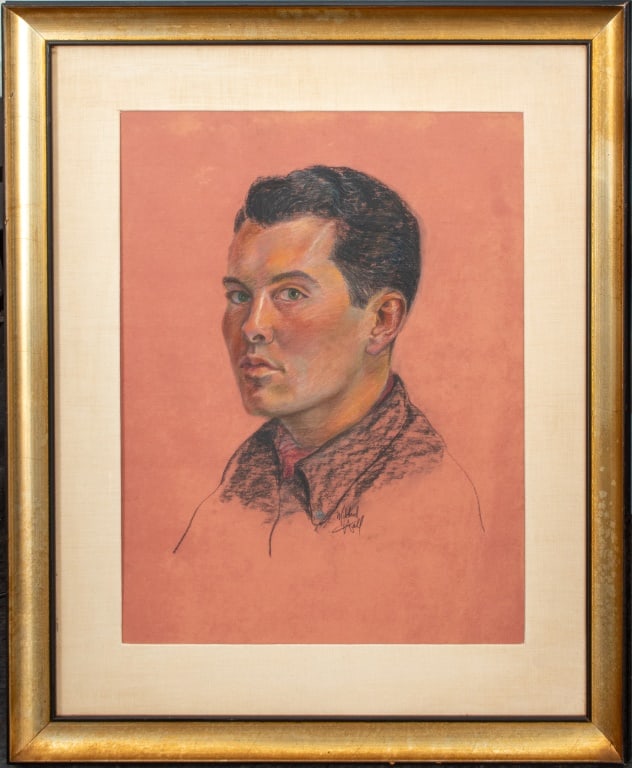 Wilfred Hall Portrait of a Man Pastel on Paper (1 of 10)