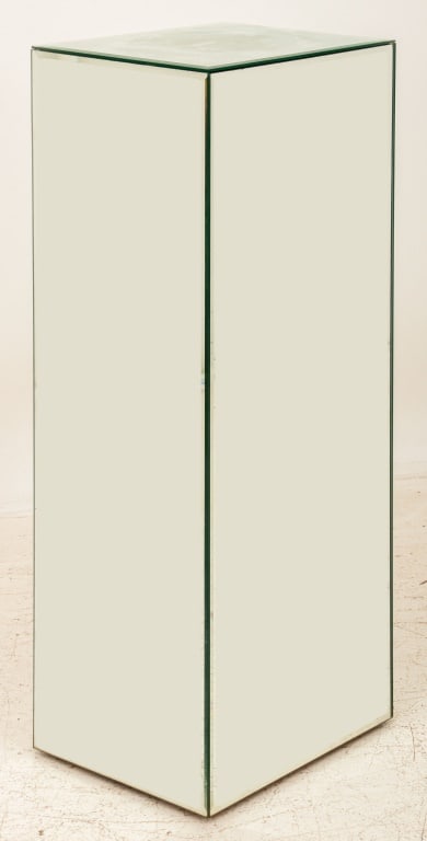 Hollywood Regency Mirrored Pedestal (1 of 6)