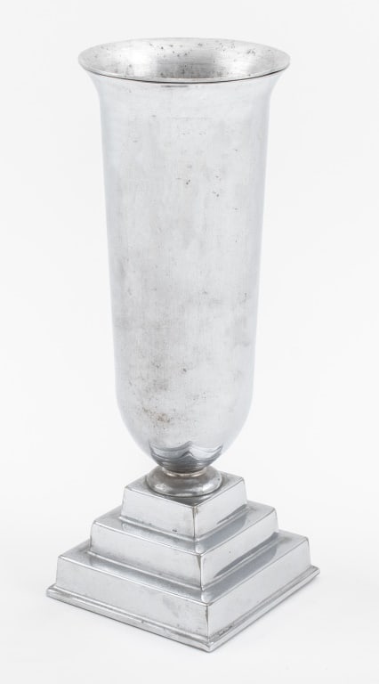 Revell Ware Chromed Metal Vase, circa 1960s (1 of 6)