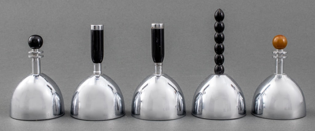 Chase Art Deco Chrome & Bakelite Dinner Bells, 5 (1 of 9)