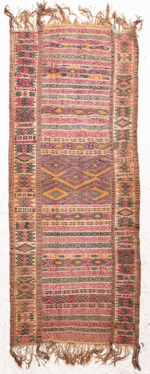 Indian Hand-Woven Textile Runner, 8' 4" x 2' 11" (1 of 5)