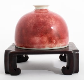 Chinese Kangxi Mark Peach Bloom Glaze Water Pot