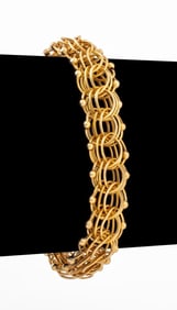 14K Yellow Gold Circle Link Bracelet
