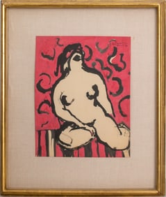 Earl Cavis Kerkam Nude Woman Acrylic