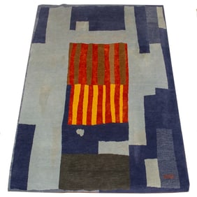 Gee's Bend "Work Clothes" Wool & Silk Rug