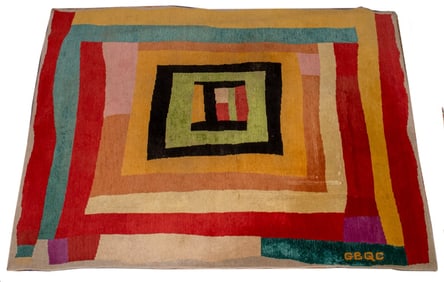 Gee's Bend Abstract Wool Rug, 6' 9" x 5' 2"