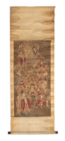 After Wu Daozi Immortals Scroll Painting