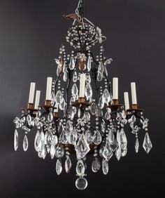 Louis XIV Style 10-Light Crystal Chandelier