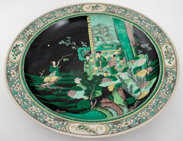 Chinese Yongzheng Mark Famille Noir Charger