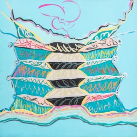 Eva Bouzard-Hui "Landscape Slips..." Oil on Canvas