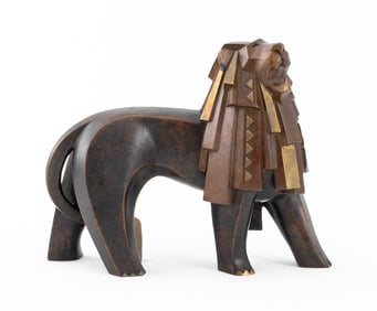 Wang Jida "Lion" Bronze Sculpture, 1988