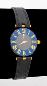 H. Stern Steel 18K Faceted Sapphire Dress Watch