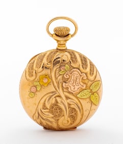 American Waltham Co. 14K Gold Ladies Pocket Watch