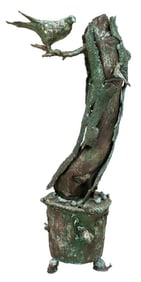 Ilana Goor "Tree with Birds" Bronze Sculpture
