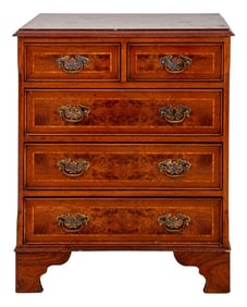 Georgian Style Burlwood Small Chest