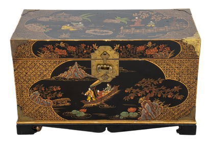 Chinese Trompe L'Oeil Coromandel Casket