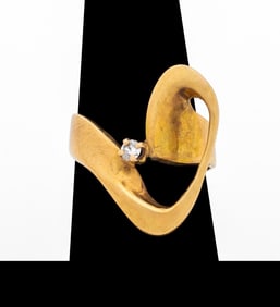 14K Yellow Gold Diamond Ring