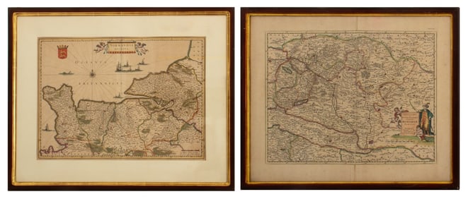 Willem Blaeu, Etc. 17th C. Antiquarian Maps, 2