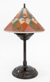 H.G. McFaddin & Co. Emeralite Bellova Glass Lamp