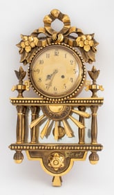 Westerstrand Swedish Gilt Metal Clock