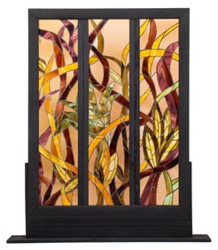 American Stained Art Glass Room Divider