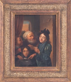 After Godfried Schalcken "Everyone His Fancy" Oil