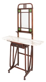 European Jugendstil Ceramic Tile Set Hall Stand