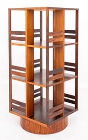 Arts & Crafts Style Rosewood Revolving Bookcase