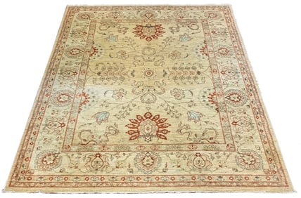 Peshawar Oushak Floral Motif Rug, 10' x 8'
