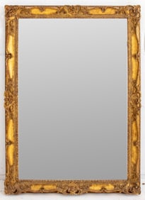 Rococo Style Giltwood Full-Length Beveled Mirror