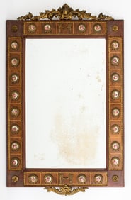 Louis XVI Style Porcelain & Ormolu Mounted Mirror