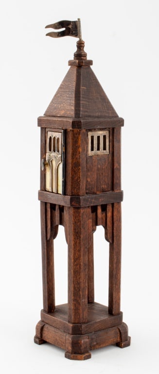 Dudik Swed Silver-Mounted Abalone Inlay Wood Tower (1 of 9)