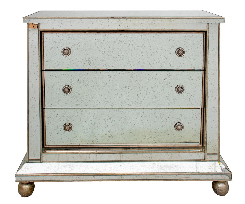Hollywood Regency Baroque Revival Mirrored Commode (1 of 10)