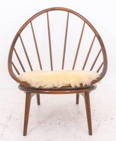 Ib Kofod-Larsen for Selig Walnut Hoop Chair (1 of 11)