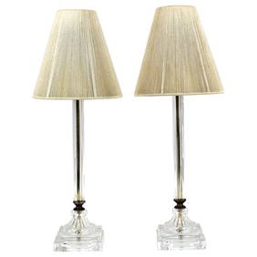 Classical Style Columnar Crystal Table Lamps (1 of 7)