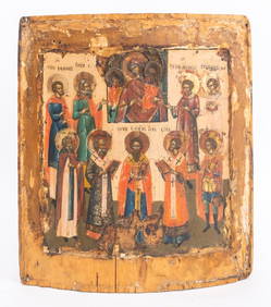 Russian Icon Unexpected Joy & Local Synaxis 19 C (1 of 8)