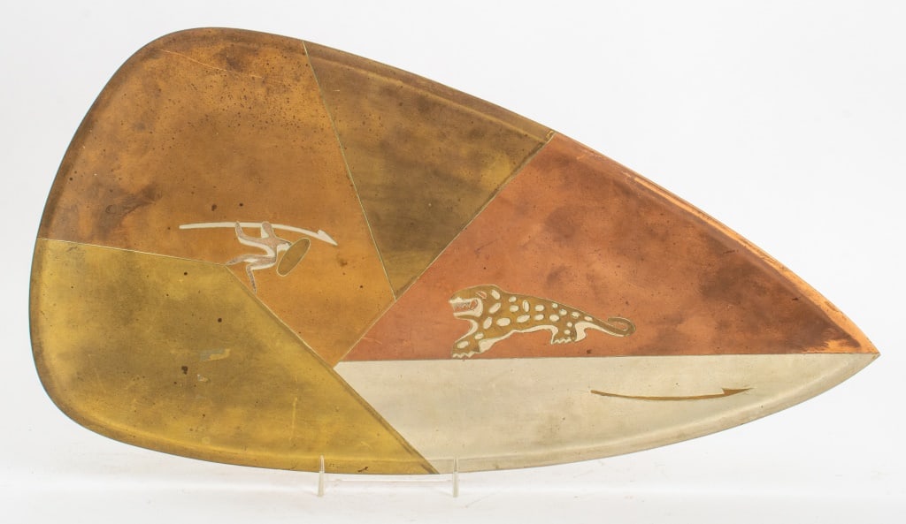 Los Castillo Mid-Century Mexican Mixed Metal Tray (1 of 9)