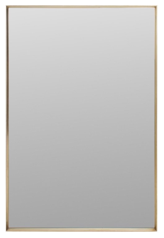 Postmodern Brushed Gilt Metal Mirror (1 of 7)