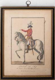 Napoleon Bonaparte Hand-Colored Engraving, 19th C. (1 of 7)