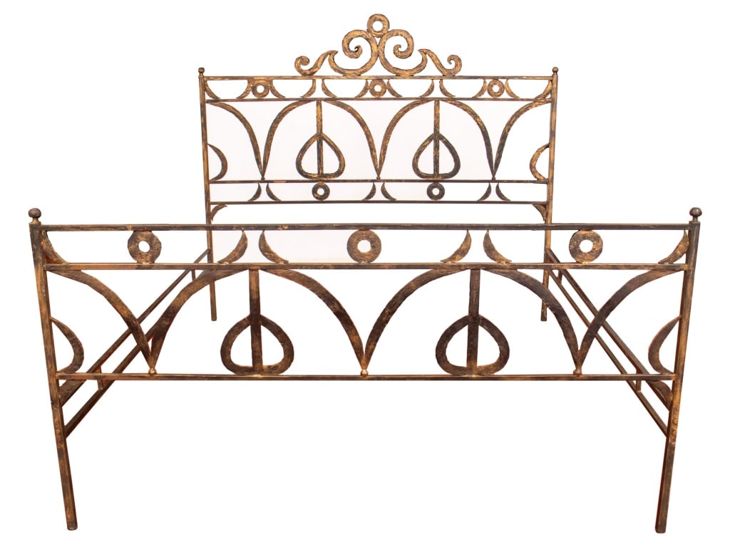 Folk Art Wrought Iron Bed (1 of 7)