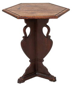 Renaissance Revival Hexagonal Mahogany Table (1 of 7)