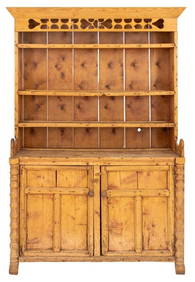 Scandinavian Provincial Style Cabinet and Hutch (1 of 8)