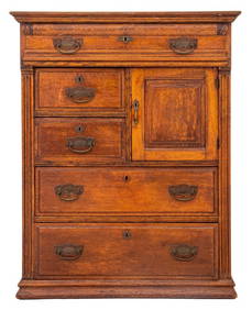 American Tiger Oak Chest of Drawers, ca. 1900 (1 of 10)