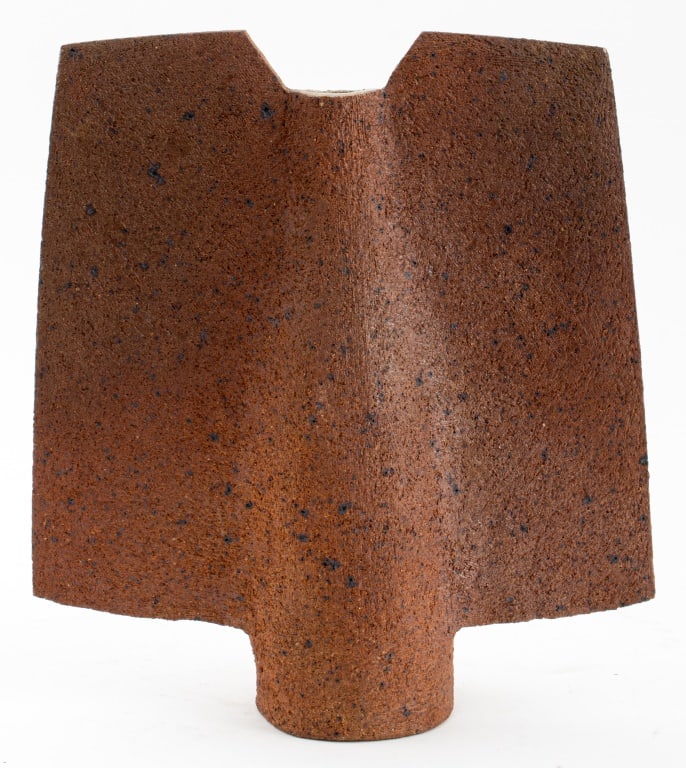 Grubb, American Modernist Art Pottery Redware Vase (1 of 7)