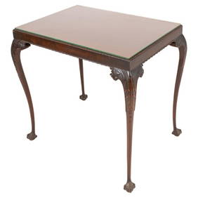 George II Style Carved Mahogany Tea Table (1 of 8)