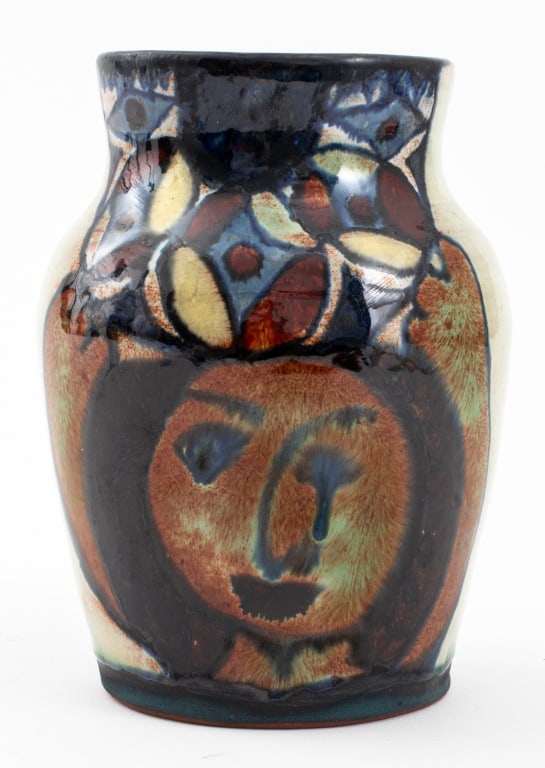 Cuban Hand-Painted Glazed Pottery Vase, 1979 (1 of 7)