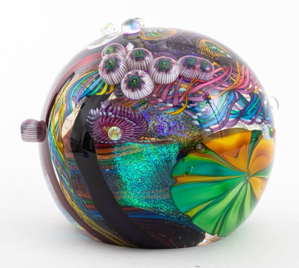 James Nowak Colorful Art Glass Paperweight (1 of 9)