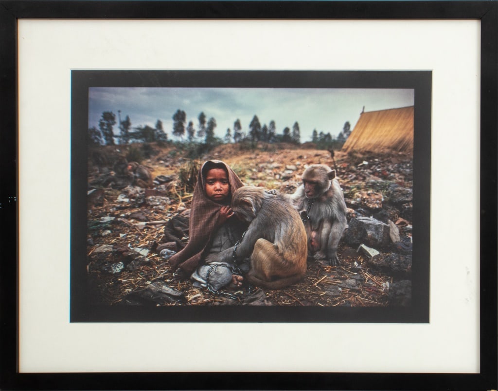 Mary Ellen Mark "Monkey Trainer's..." Photograph: Mary Ellen Mark (American, 1940-2015), "Monkey Trainer's Daughter - Delhi - India", Chromogenic Print, 1981, pencil signed, titled, and dated to verso, printed later by Michael Wilder (American, XX),